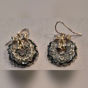 Gold and Silver Wreath Earrings